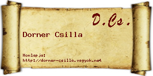 Dorner Csilla névjegykártya